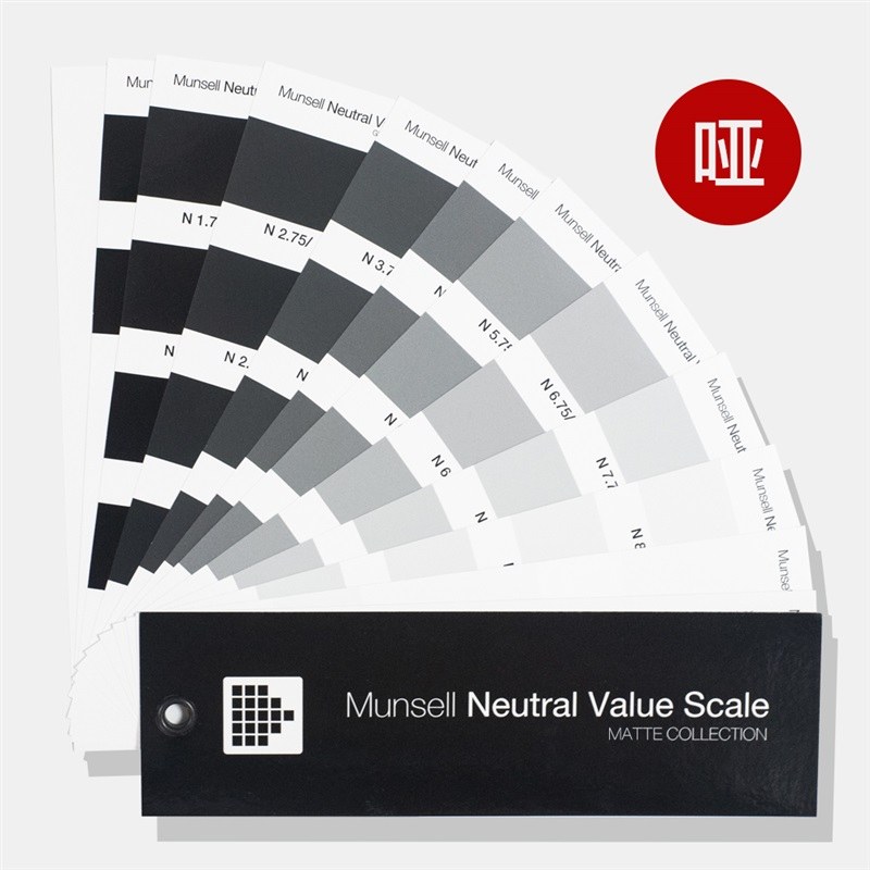 Munsell明度精選色卡-啞面版本