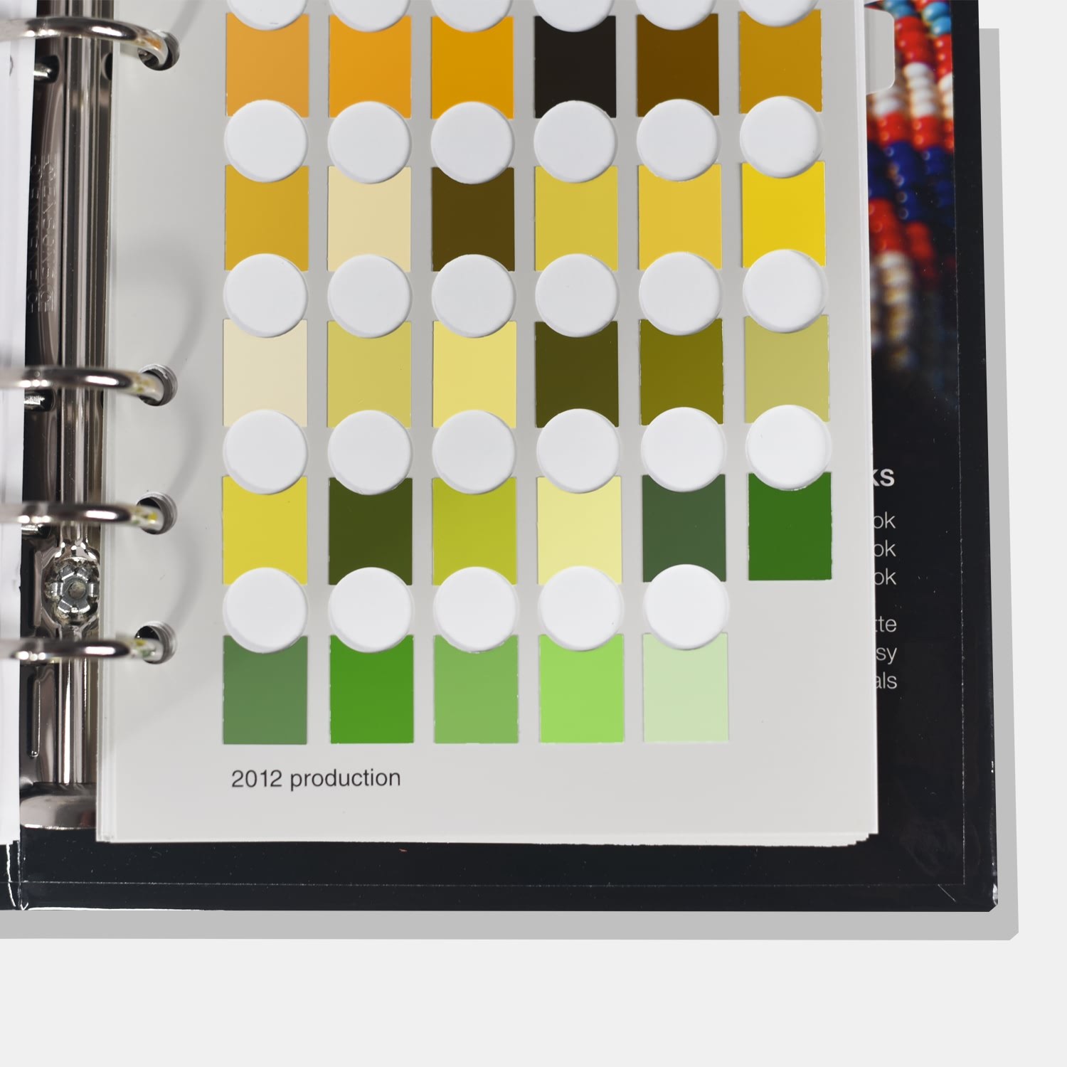 Munsell孟塞爾珠子色彩圖表