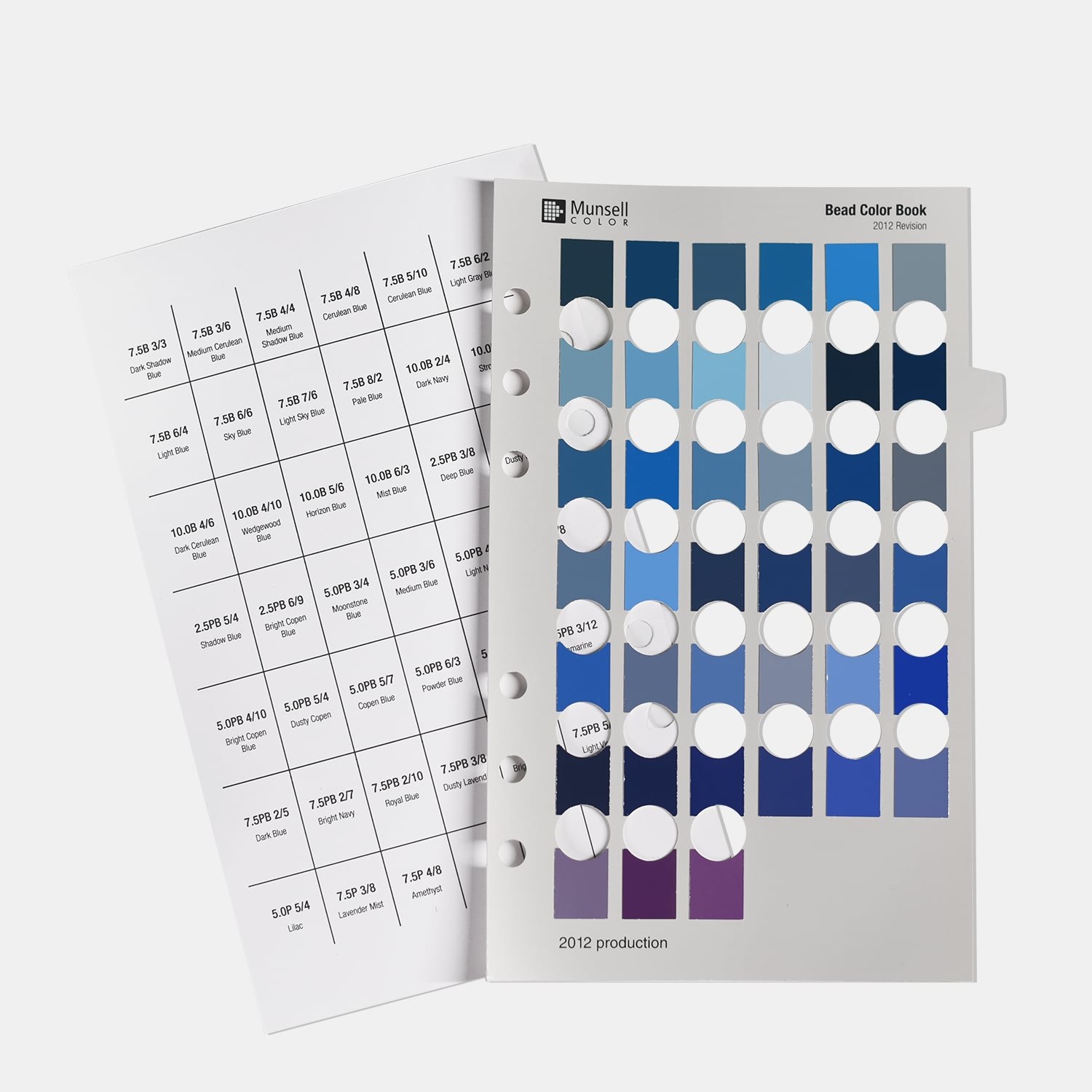 Munsell孟塞爾珠子色彩圖表