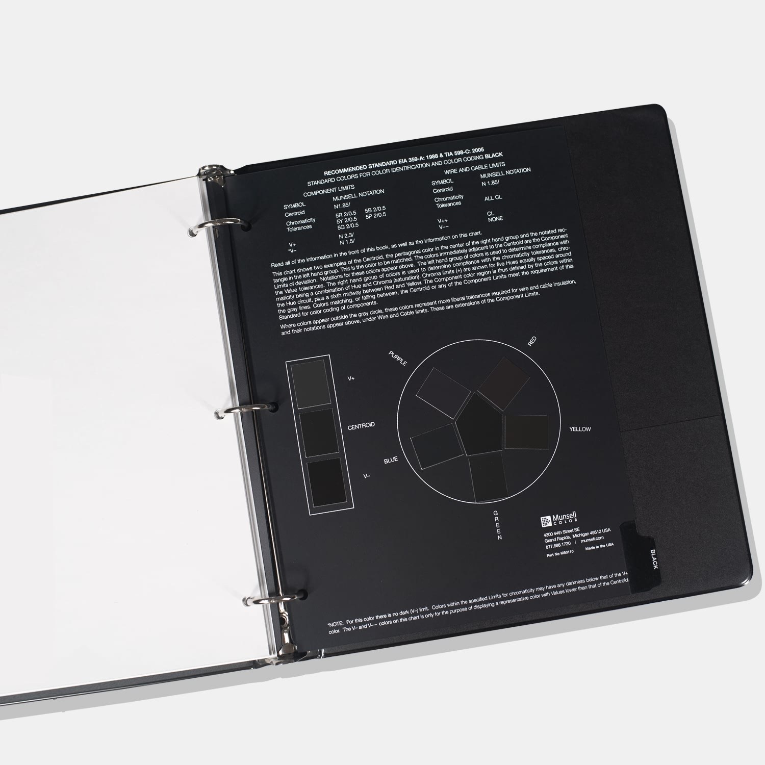 Munsell孟塞爾電子工業(yè)聯(lián)合會(huì)標(biāo)準(zhǔn)色卡