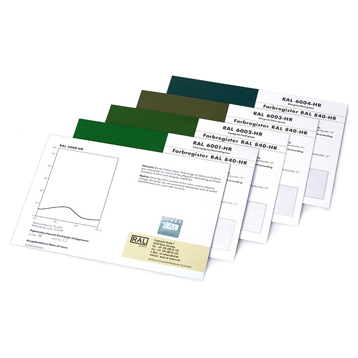 德國RAL勞爾840-HR色卡(半光澤版本)原標(biāo)準(zhǔn)單頁