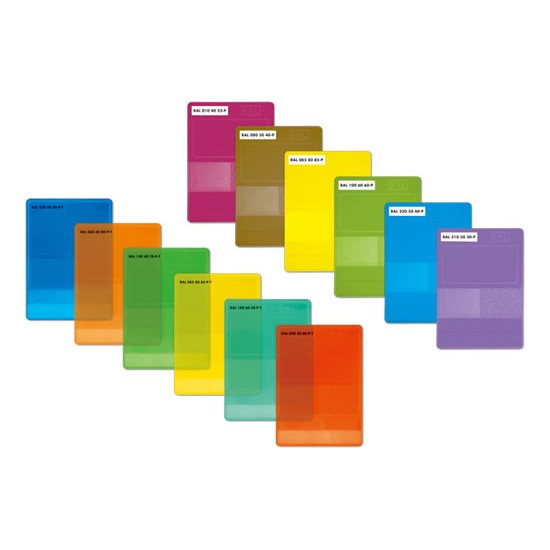 德國(guó)RAL勞爾色卡P2透明+不透明塑膠色卡套裝