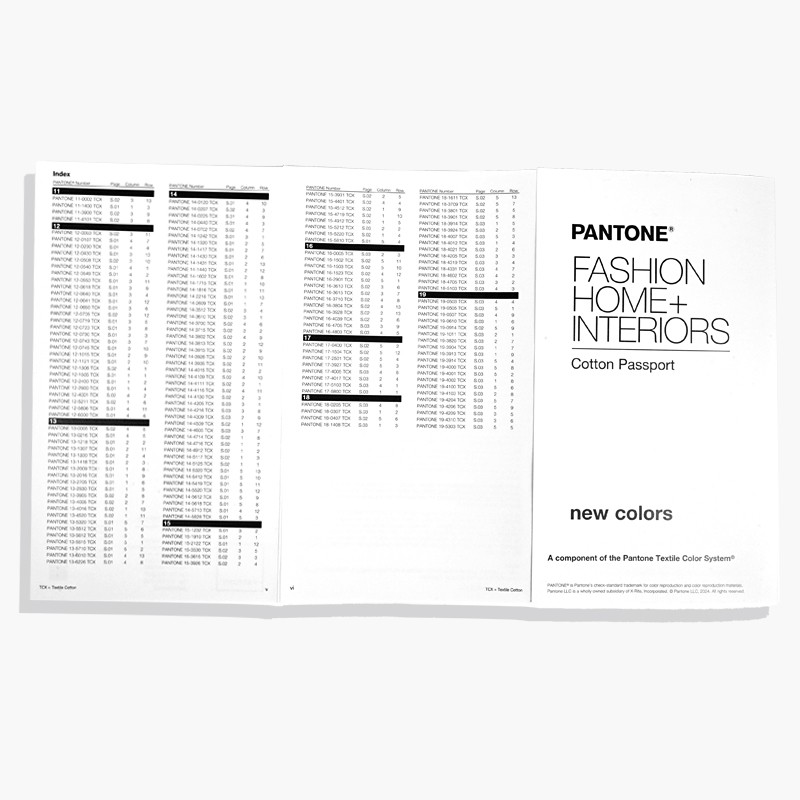 2024新版PANTONE TCX色卡棉布版通行證175種新增色獨立補充頁