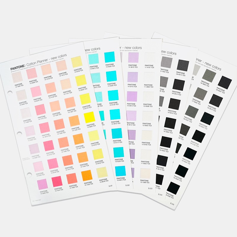   2024新版PANTONE TCX色卡棉布版策劃版175種新增色獨立補充頁