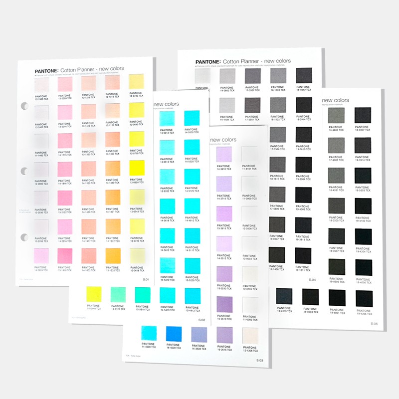   2024新版PANTONE TCX色卡棉布版策劃版175種新增色獨立補充頁