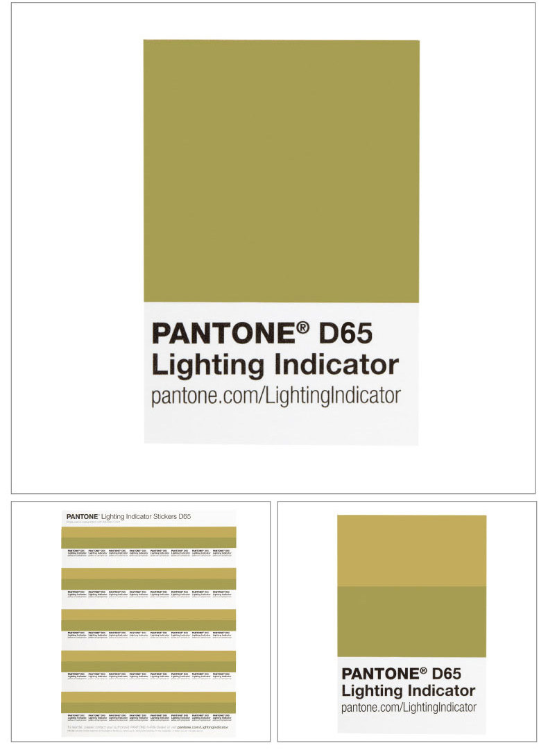PANTONE照明指標(biāo)貼 PANTONE照明指標(biāo)貼 D65國際標(biāo)準(zhǔn)光源參照(圖5)