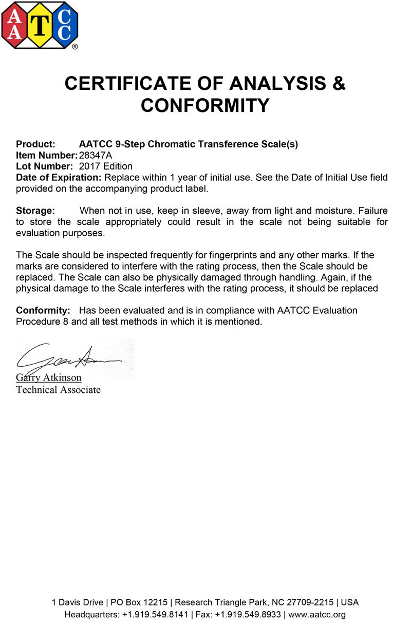 AATCC六色九級(jí)卡(圖7)