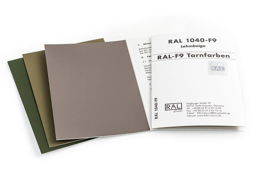 德國(guó)勞爾RAL色卡 F9軍工迷彩色系(圖4)